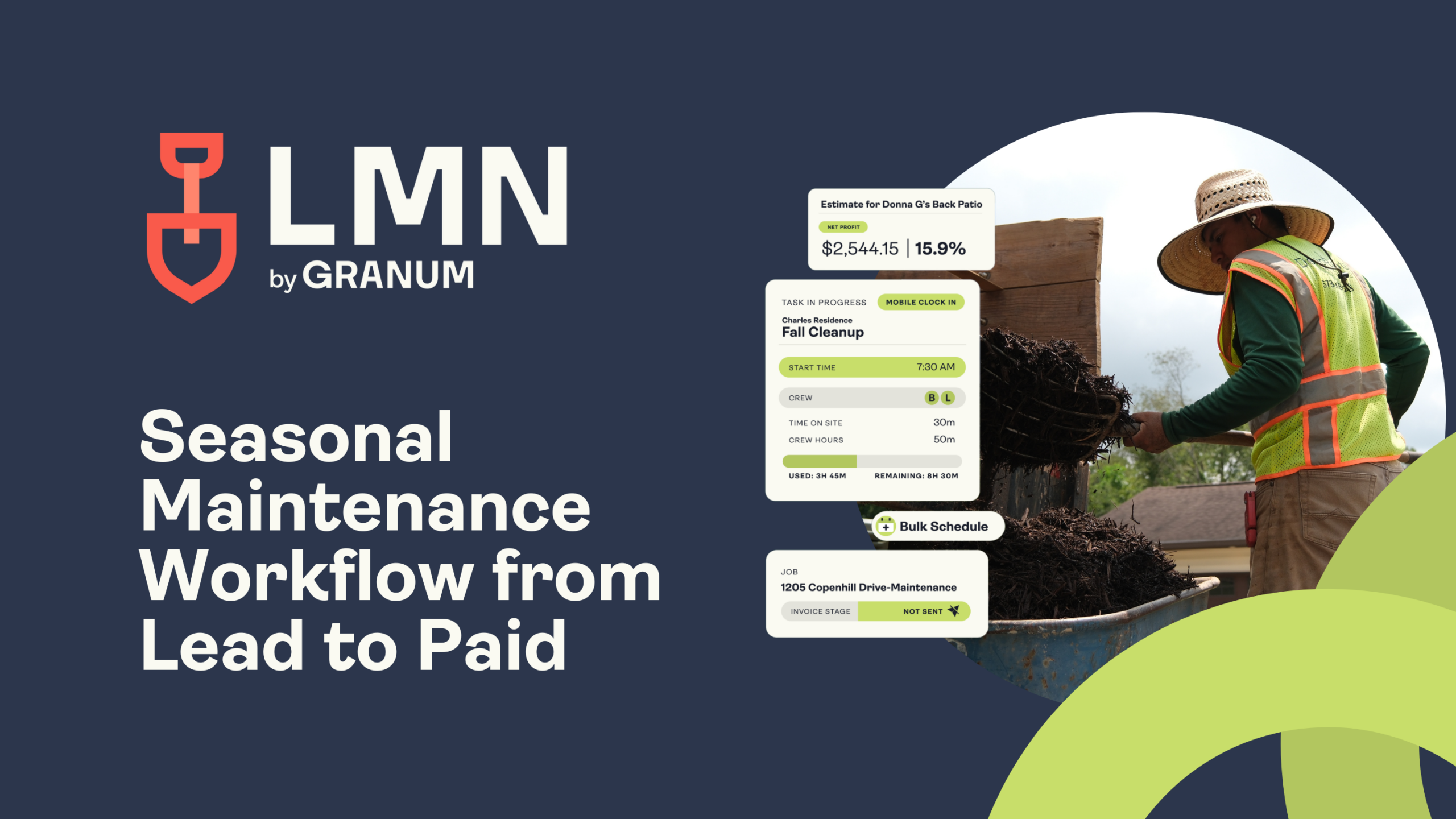 Seasonal Maintenance Workflow from Lead to Paid in LMN